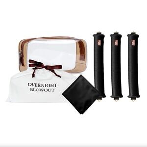 NWT Overnight Blowout Hair Set with Black Rollers - Grande On-The-Go Bundle
